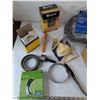 Image 2 : Assorted Electrical Misc, Oil Seal, Wire Protector, Nails, Filter Mask, Telescopic Flashlight As-Is,