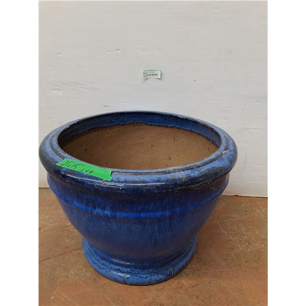 *Large Blue Flower Pot, Pickup Only