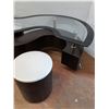Image 2 : *Glass Coffee Table w/ Footstools - 52 x 34 x 17.5", Pickup Only