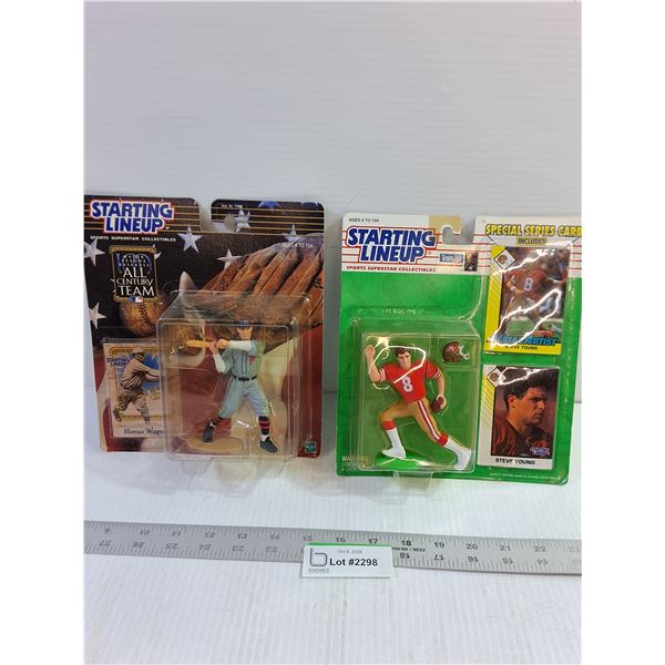 Starting Lineup Baseball Figures - Honus Wagner, Steve Young