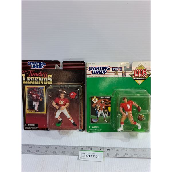 Starting Lineup Football Figures - Len Dawson, Steve Young