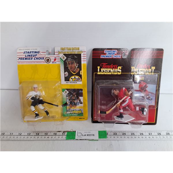 Ray Borque & Gordie Howe Hockey Figurines-Sealed