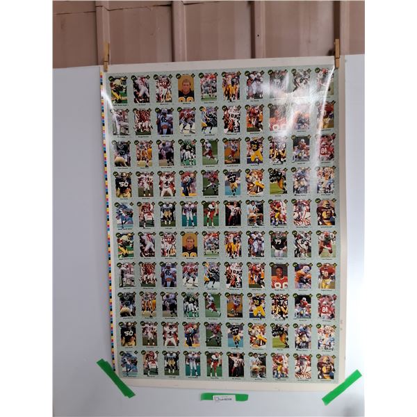 1989 Pro Set Football Cards Poster 37" x 26.5"