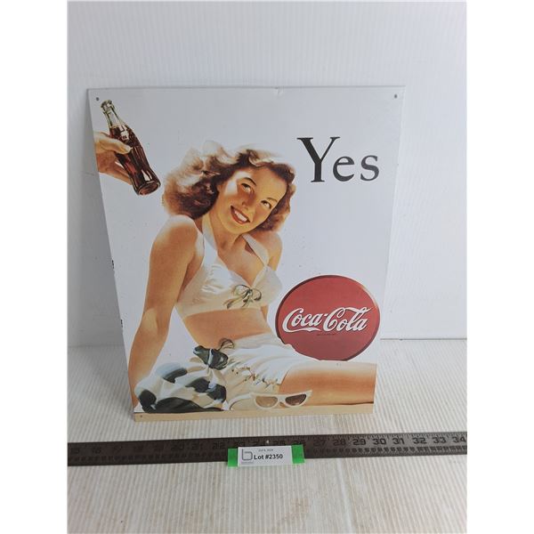 Retro Metal Coca-Cola 12.5" x 16" Sign