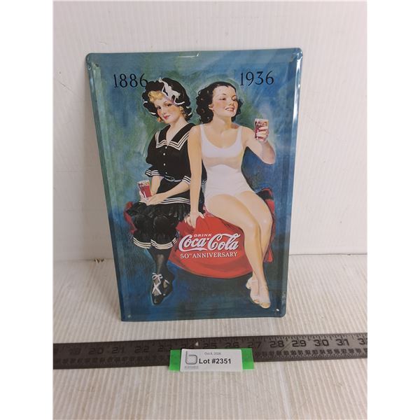 Retro Metal Coca-Cola 8" x 12" Sign
