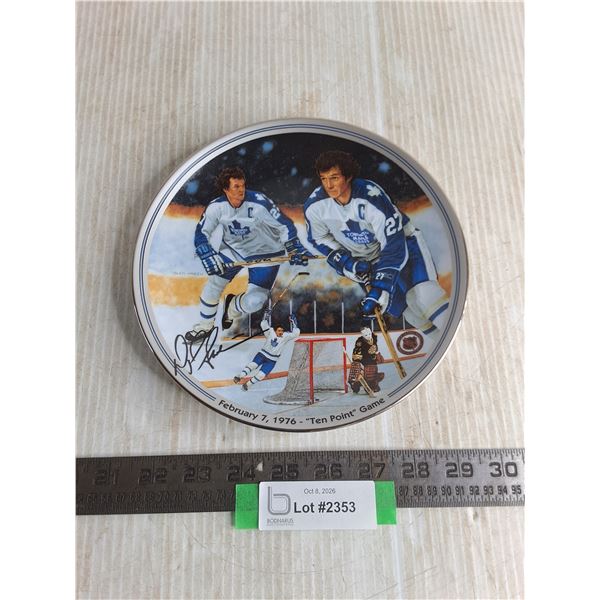 Dominion China Darryl Sittler Commemorative 8" Plate