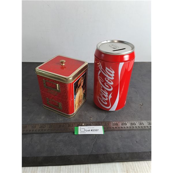 Coca-Cola Tin & Coin Bank