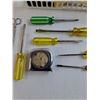 Image 3 : Assorted Tools, Screwdrivers, Pliers, Tape Measure, Misc