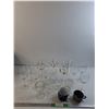 Image 1 : (7) Crystal Wine Glasses, (4) Fall Themed Cocktails Glasses, Various Glasses, Mugs