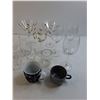 Image 2 : (7) Crystal Wine Glasses, (4) Fall Themed Cocktails Glasses, Various Glasses, Mugs
