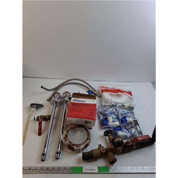 (2) 12" Non Freeze Wall Hydrant, Toilet Bowl Wax Gasket, Various Plumbing Materials