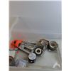 Image 5 : (2) Storage Containers with Various Tapes and Garden Tools