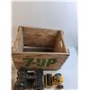 Image 5 : (4) Heavy Machinery Toys, 7 Up Wooden Crate