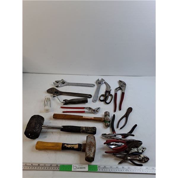 (3) Mallets, Various Wrenches and Pliers