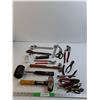 Image 1 : (3) Mallets, Various Wrenches and Pliers