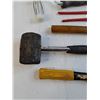 Image 6 : (3) Mallets, Various Wrenches and Pliers