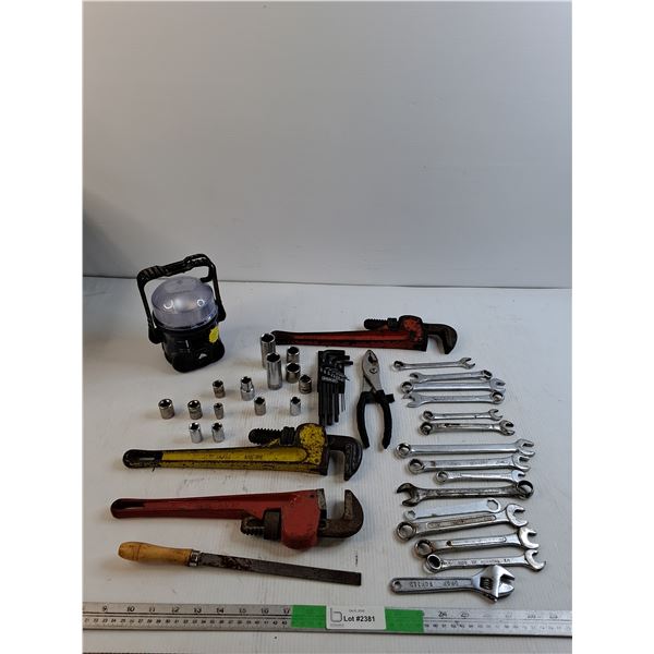 Portable Lamp As Is, Various Wrenches, Misc