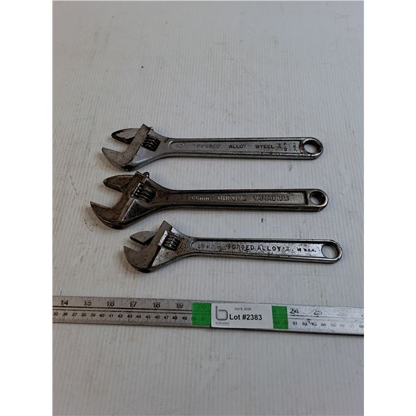 (3) Forged Alloy Wrenches