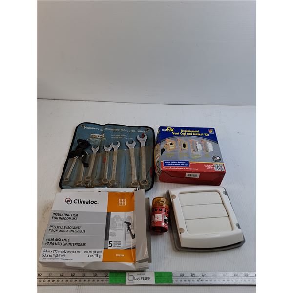 Various Wrenches, Replacement Vent Cap and Gasket Kit, Insulating Film