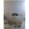 Image 1 : *Various Joist Hangers, Plastic Storage Bin, Misc