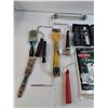 Image 2 : Ryobi Router Bits Kit, (2) Waste Baskets, Various Painting Tools, Misc