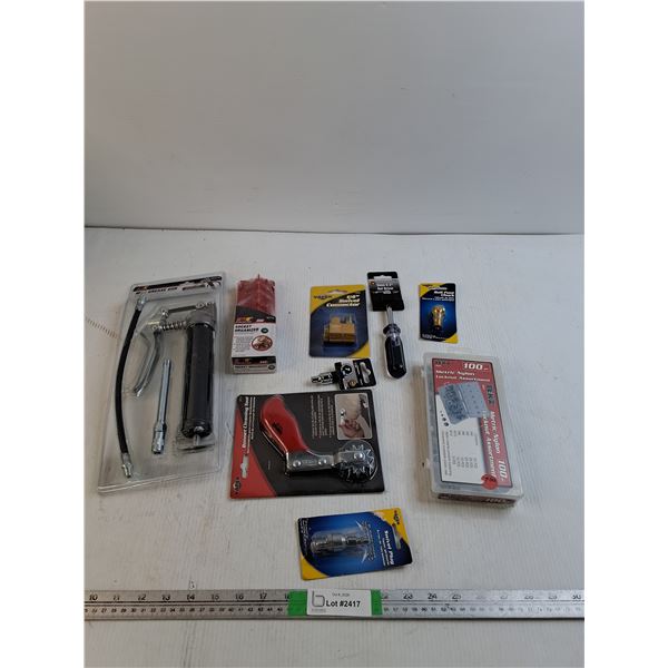Mini Grease Gun, Bonnet Cleaning Tool, Swivel Plug, Misc
