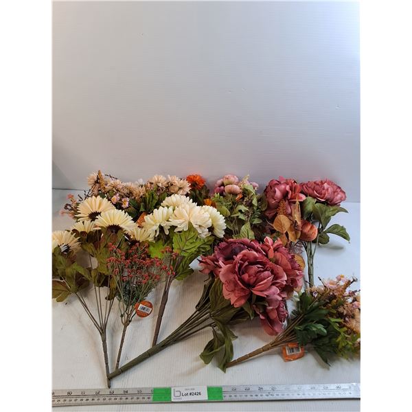 Box of Assorted Fake Flowers
