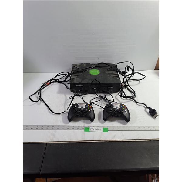 Original Xbox w/ Controllers & Cables - As Is