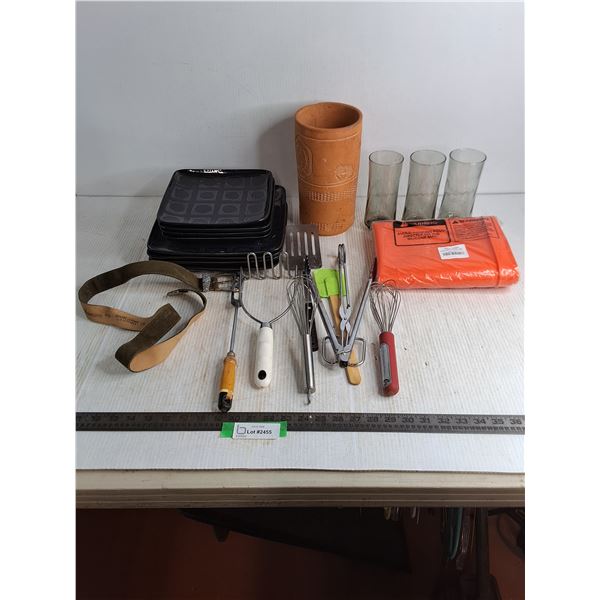 Assorted Kitchenware & Sealed Silicone Cooking Mat