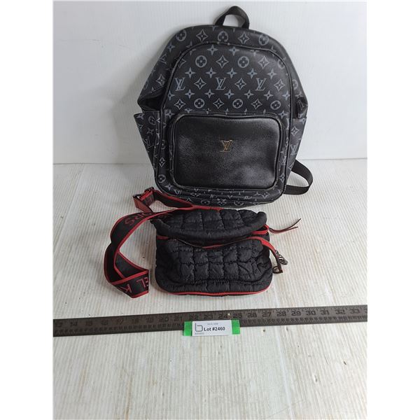 Loius Vuitton Faux Leather Backpack & Michael Kors Fannypack - Cannot Authenticate