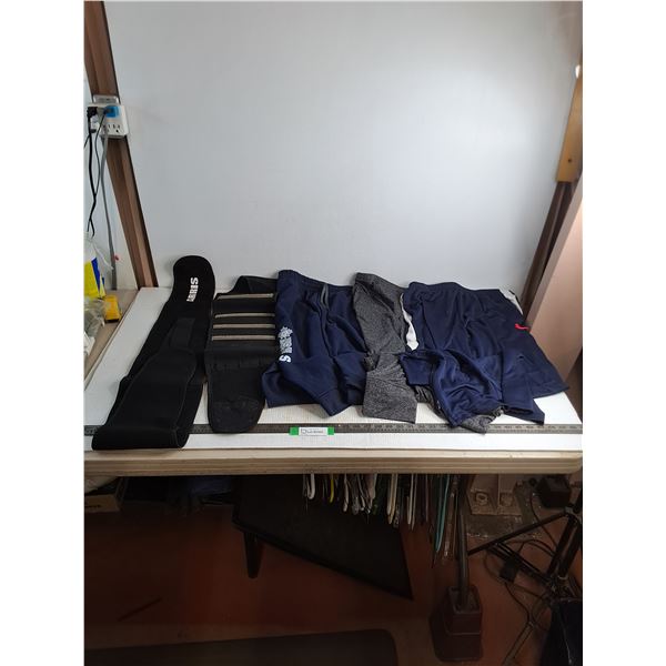 (2) Adjustable Back Braces & (3) Sweatpants (Medium, XL, & Large)