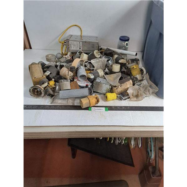 Electrical Sockets, Spare Parts, & Storage Bin - Cannot Ship