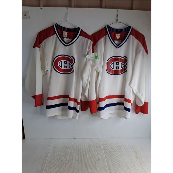 (2) CCM Youth Sized Hockey Jerseys - Montreal Canadiens