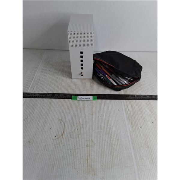 Rogers Internet Modem, Assorted Markers & Pencil Case