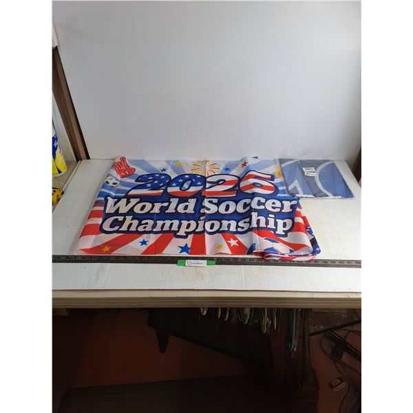 2026 World Soccer Championship (World Cup) Banner -10x2'- & Sealed Soccer Banner