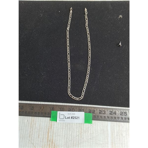 22" Necklace, 925 Silver - Clasp is Broken
