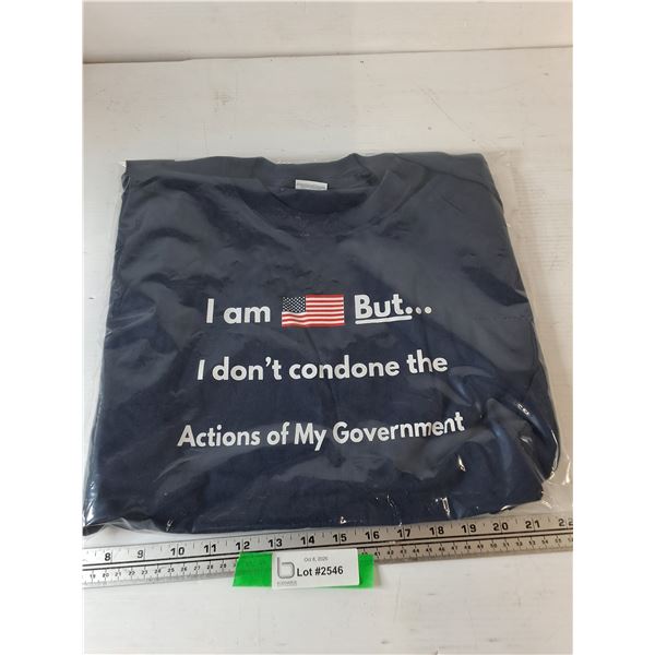 American Protest Government Actions T-Shirt Large Silkscreened