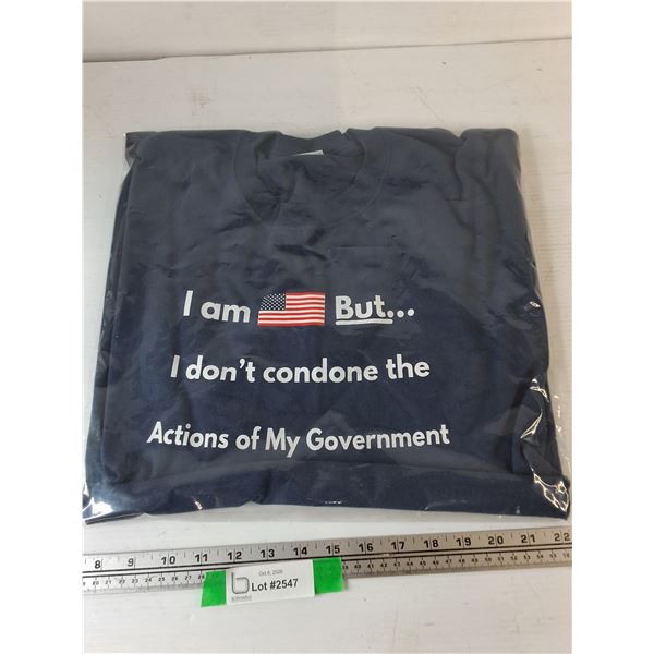 American Protest Government Actions T-Shirt Extra Large Silkscreened