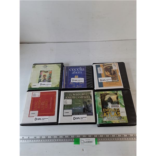 (6) CD Audio Book Sets, Series of Unfortunate Events , Lily's Pesky Plant, Emeralds Atlas