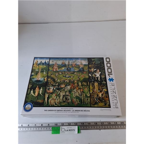 New Sealed "Garden of Earthly Delights" by Hieroymus Bosch Adult Themed 1000 Piece Puzzle