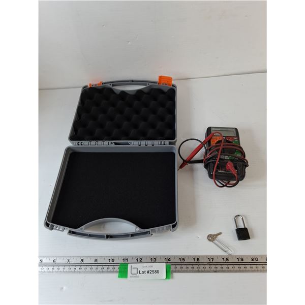 Locking Handgun Case & Voltage Meter Powers On