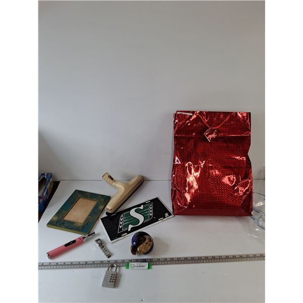 Bag with More Gift Bags Odds & Ends, License Plate, Soul Lighter, Picture Frame, Misc No Shipping