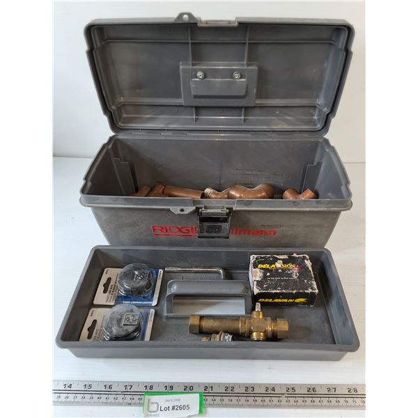 Toolbox, Copper Pipe Fittings, Faucet Lock Nuts, Misc