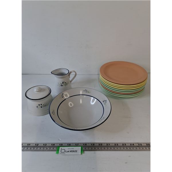 Blueberry Dish Set, Colorful Plates