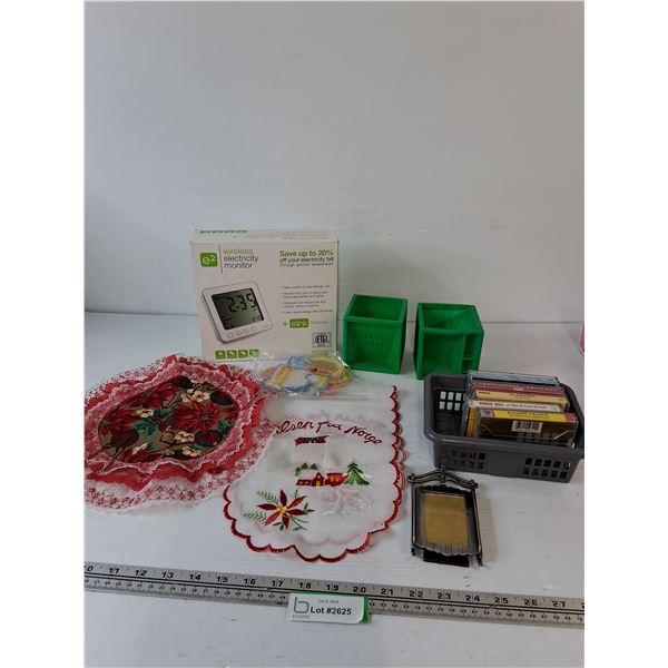 Wireless Electricity Monitor, Christmas Cassette Tapes, 3D Printed Measuring Cups, Etc