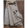 Image 1 : (3) Tan Color Tarps w/Nylon Handles (1-Large, 2-Small) - Exact Measurements Unknown, PU Preferred