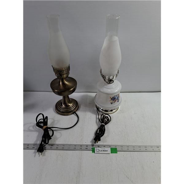(2) Electric Lamps - No Bulbs