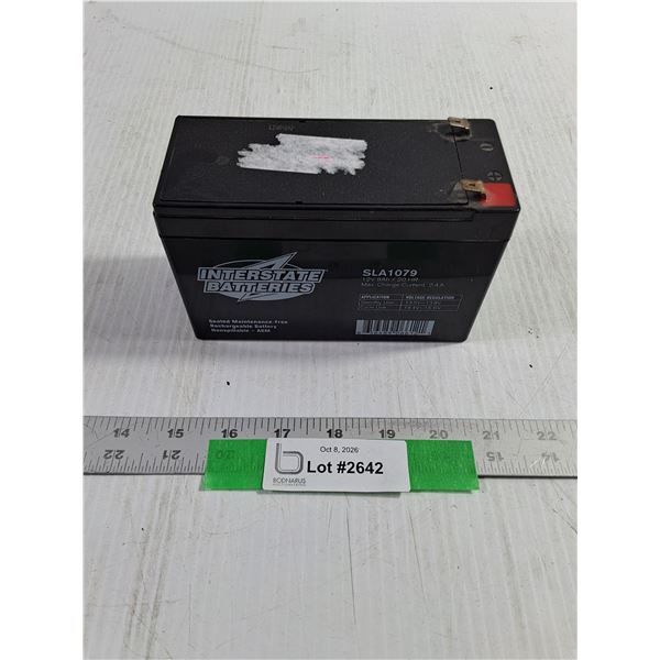 Interstate Batteries SLA 1079 12Volt Battery - Cannot Ship