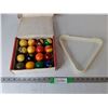 Image 1 : Pool Triangle & Ball Set