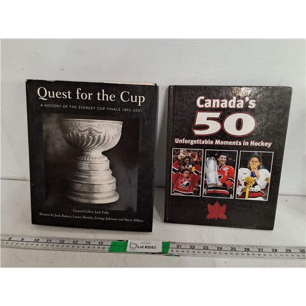 Hockey Books- Quest for the Cup & Canada's 50 Unforgettable Moments